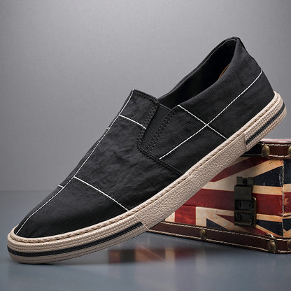 Low Top Sports Canvas Shoes Men's Shoes Black Card Color - D&A