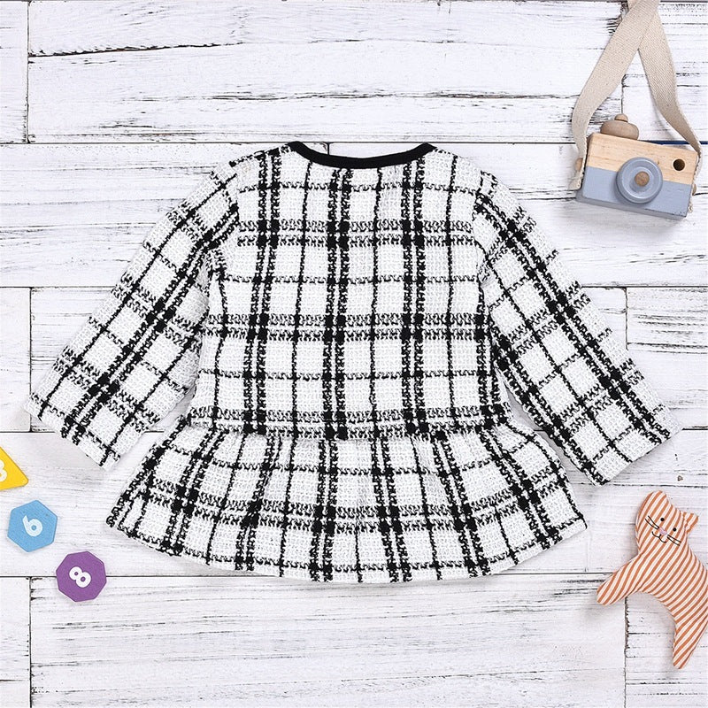 Long-sleeved Dresses Two-piece Children's Baby Small Incense Wind Suit - D&A