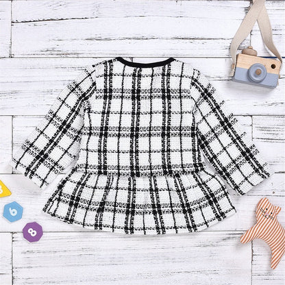 Long-sleeved Dresses Two-piece Children's Baby Small Incense Wind Suit - D&A