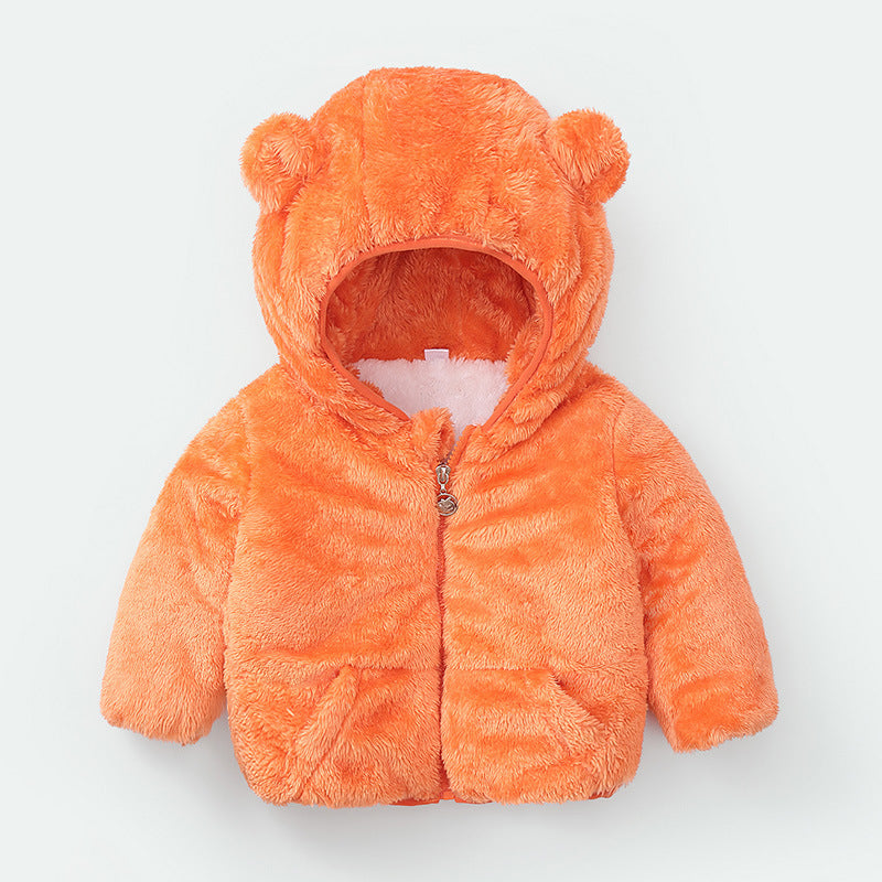 new baby winter padded jacket cotton jacket Orange - D&A