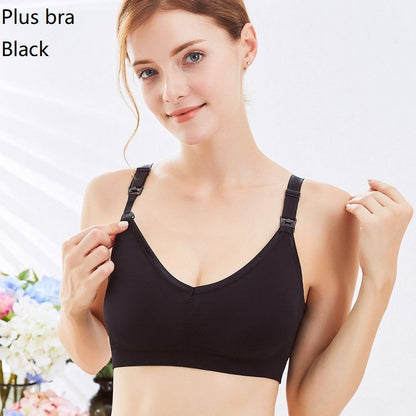 Maternity nursing bra breastfeeding bra pregnant women underwear yoga bra Black - D&A