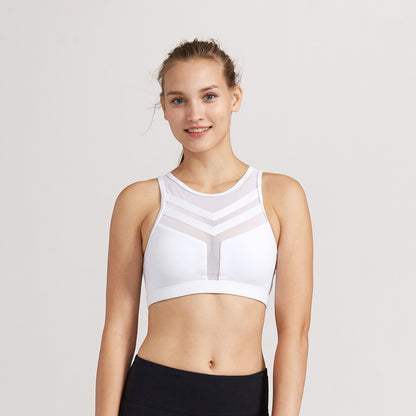 Shockproof splicing sports bra - D&A