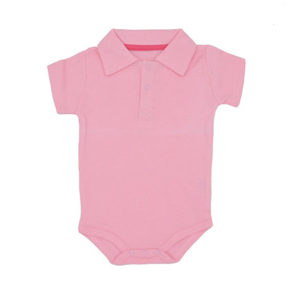 Lapel baby onesies Pink - D&A