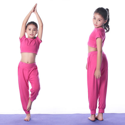 Children's Yoga Clothing Set Rose Red - D&A