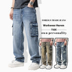 Hip Hop Men's Nostalgic Retro Multi-pocket Pants - D&A