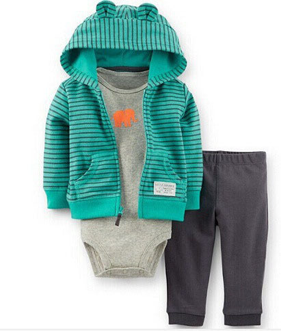 Children clothes set Green - D&A
