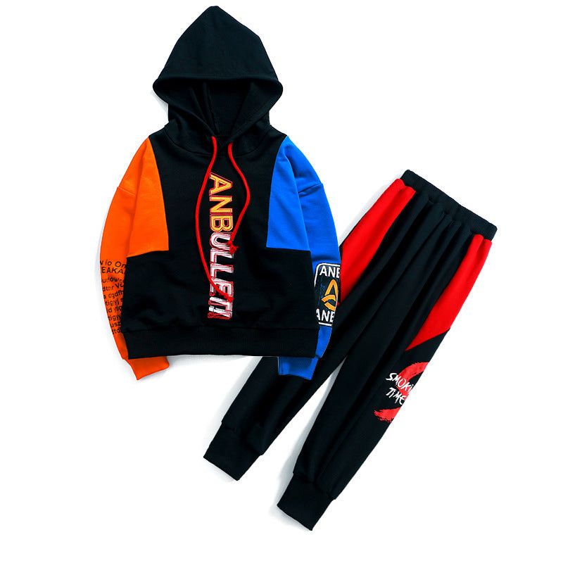 Boys spring suit new Korean children's clothing in the big boy boy long-sleeved sports two-piece suit tide clothes - D&A