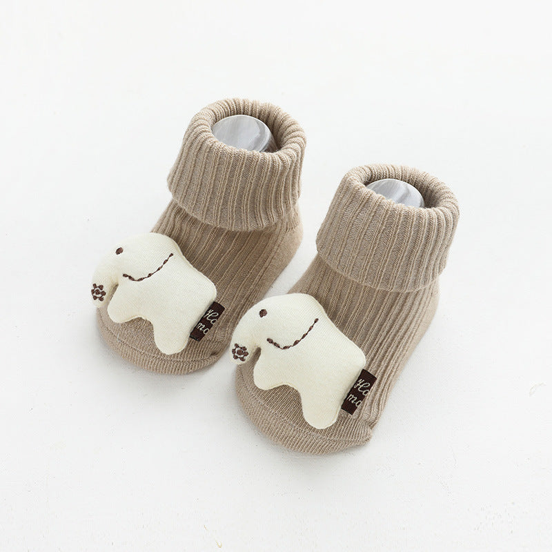 Baby Socks Dispensing Glue Non-Slip Loose Baby Socks Children Floor Socks Coffee - D&A