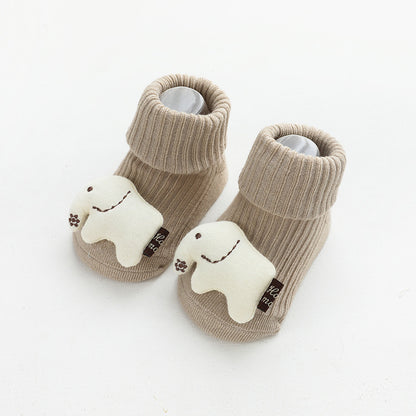Baby Socks Dispensing Glue Non-Slip Loose Baby Socks Children Floor Socks Coffee - D&A