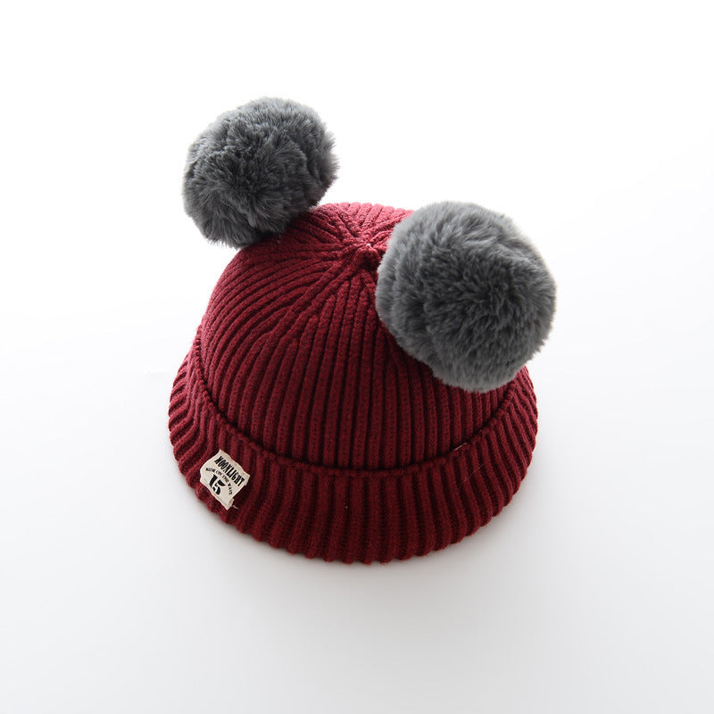 Baby wool cap Red - D&A