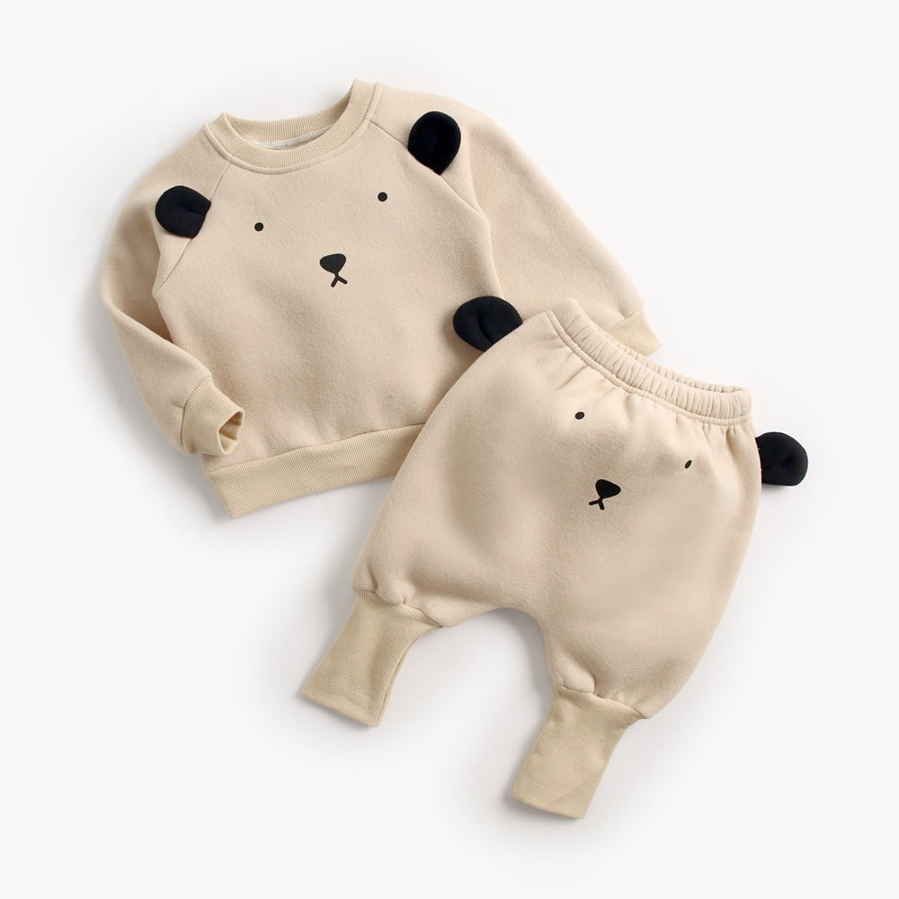 Baby Plus Velvet Sweater Suit - D&A