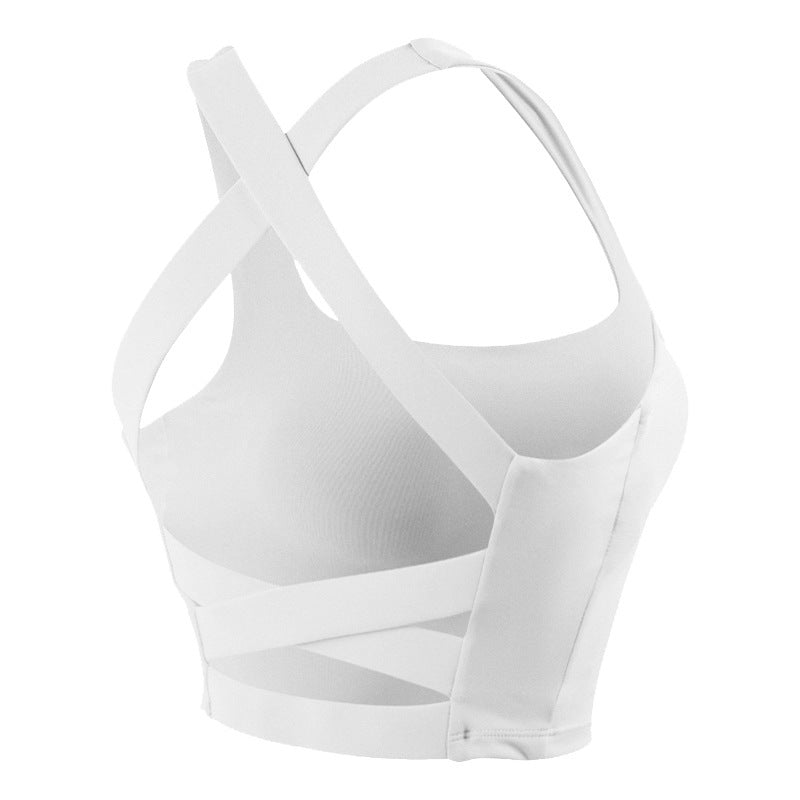 Cross back bra White - D&A