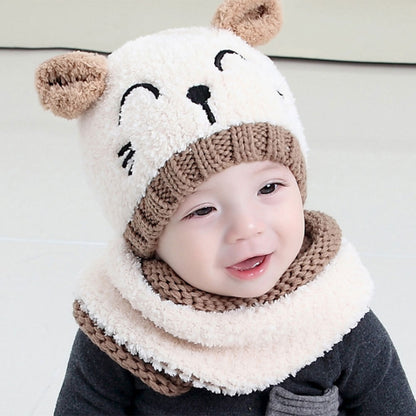 Wool scarf baby hat - D&A
