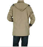 Spring thin Jacket jacket Men's casual outdoor waterproof breathable long hooded stand collar Jackets men 086 - D&A