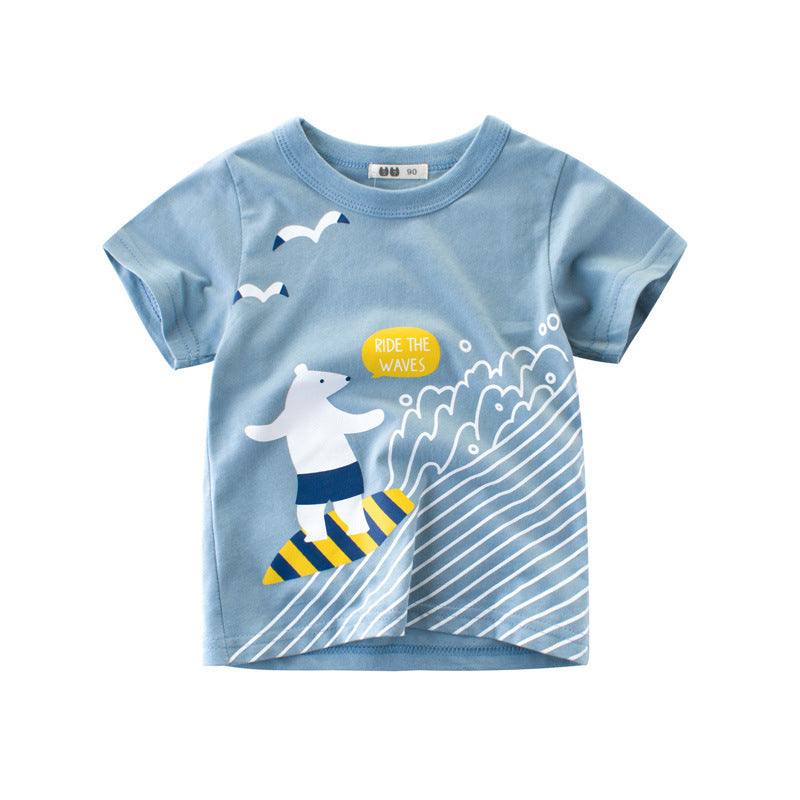 Children's short-sleeved t-shirts, baby clothes, boys - D&A
