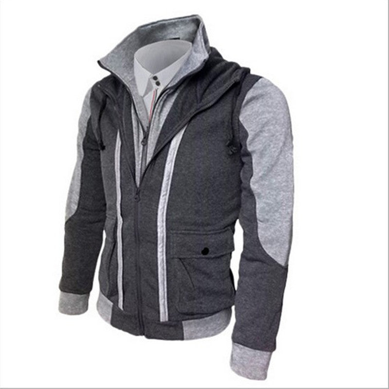 Casual Men Jackets Coats Dark Grey - D&A