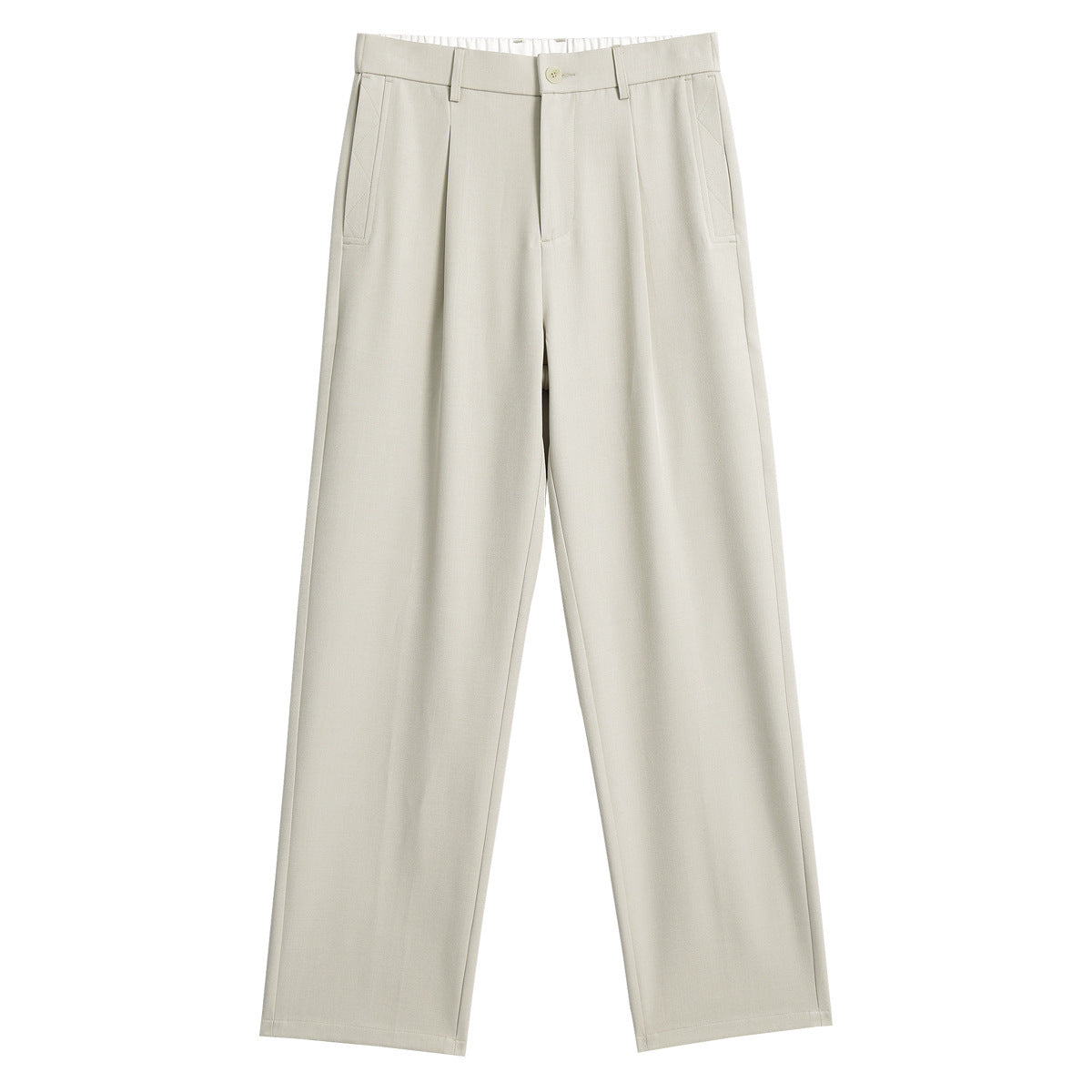 Anti-Wrinkle Woven Casual Loose Straight Drooping Suit Pants - D&A