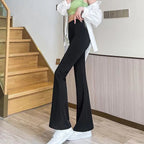 Black Weila Shark Pants Women's High Waist Stretch - D&A