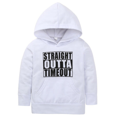 Children's hooded sweater letter top - D&A
