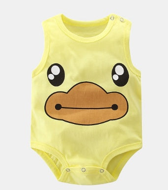 Sleeveless Baby rompers clothes newborn baby clothes Duck - D&A