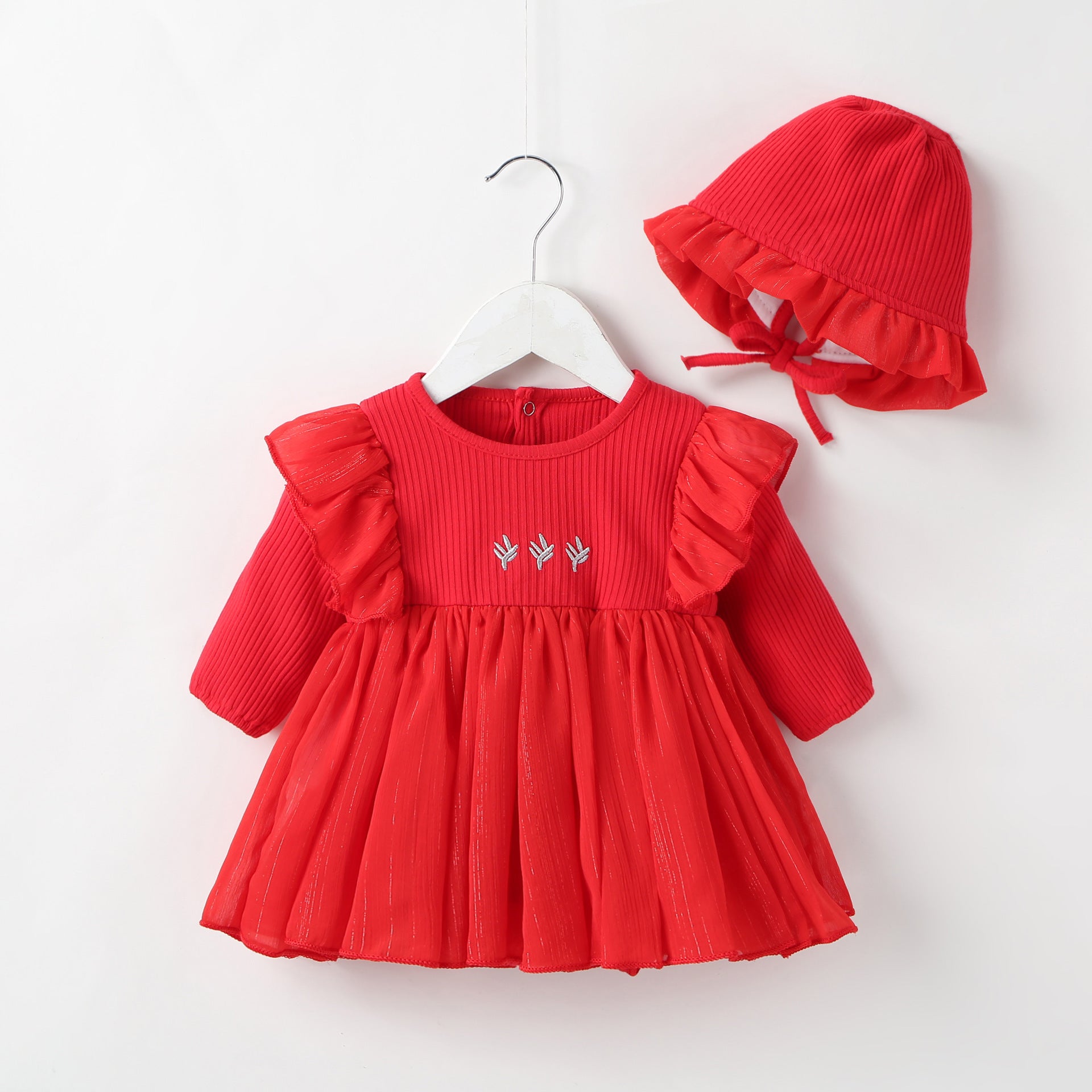 Baby princess fluffy dress Red - D&A