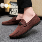 Waterproof Leisure Sports Men Slip-on Loafers Peas Small Leather Shoes - D&A