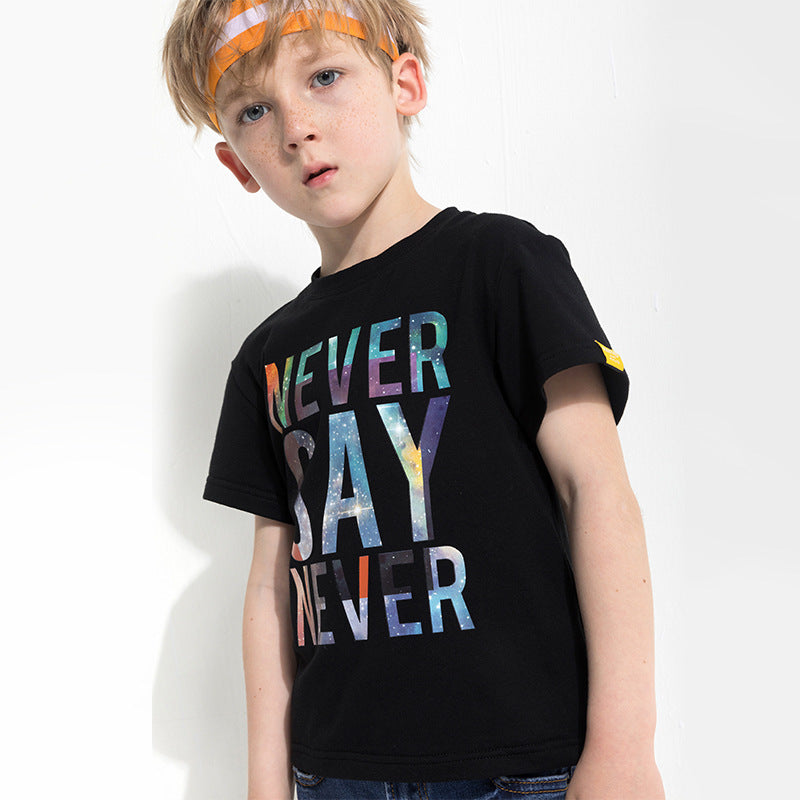Children's letter print T-shirt - D&A
