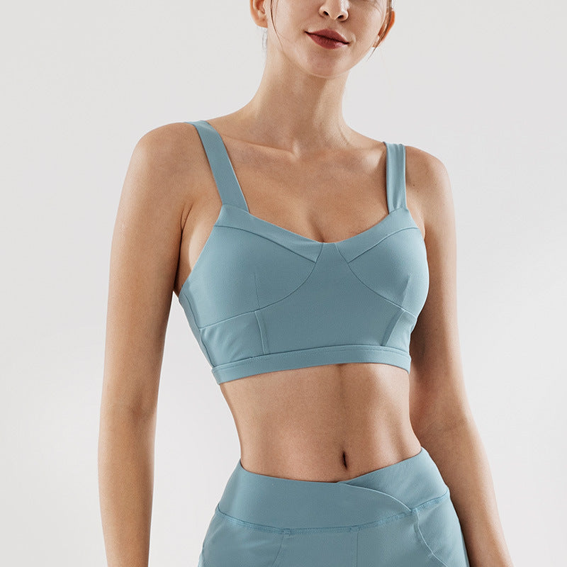Rimless bra yoga blouse Dark green - D&A