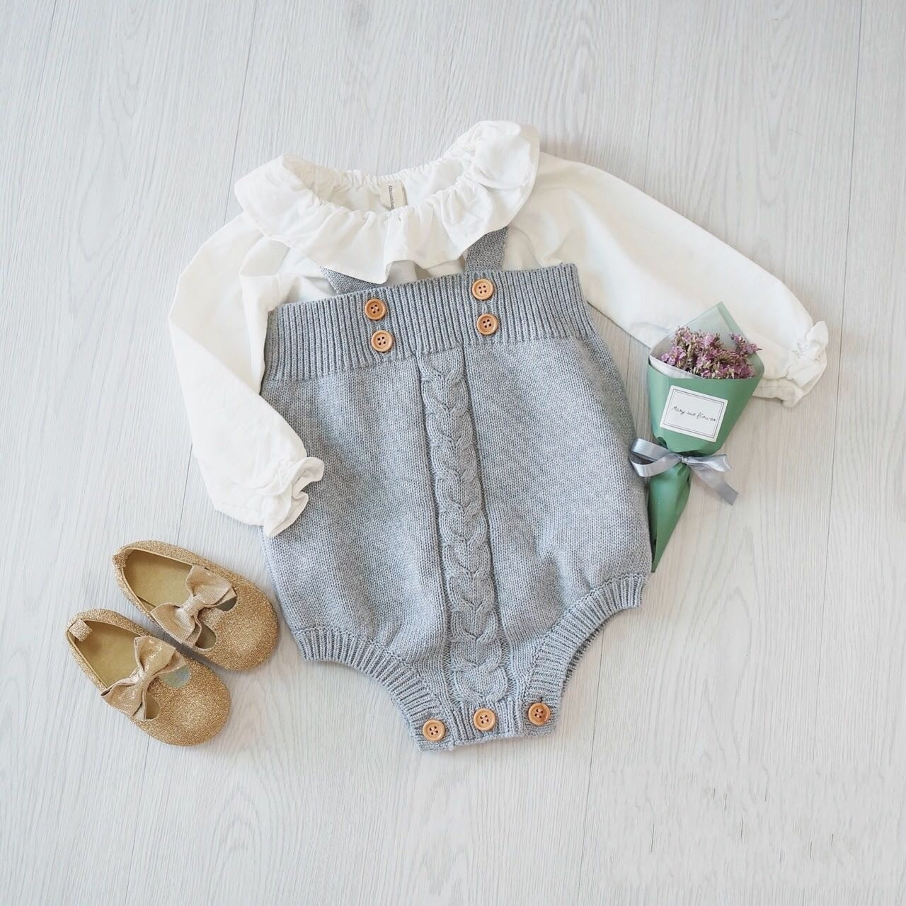 Knitted baby onesies - D&A