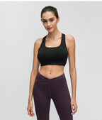 Contrast-panel sports bra - D&A