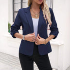 Women's Business Suit Jacket 34 Sleeve Business Casual Jacket - D&A