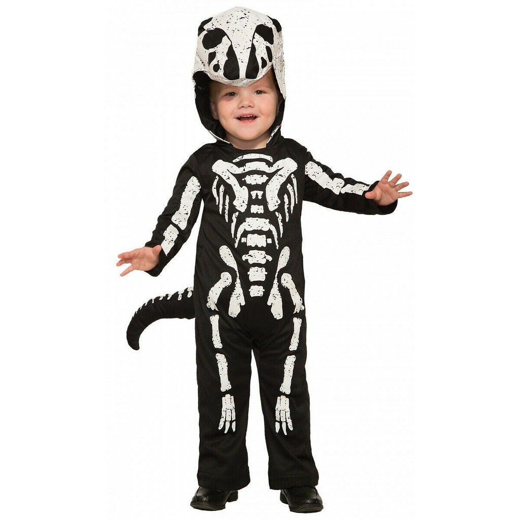 Halloween Skeleton Scary Cosplay Children Costume Clothes Black - D&A