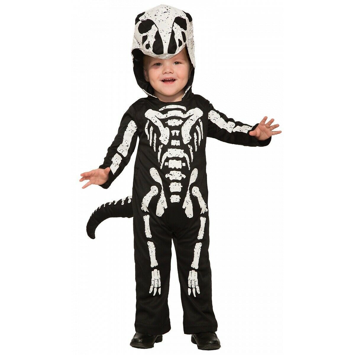 Halloween Skeleton Scary Cosplay Children Costume Clothes Black - D&A