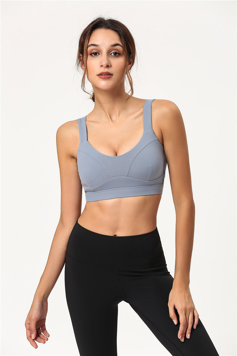 Debbie Openback Bra Grey blue - D&A