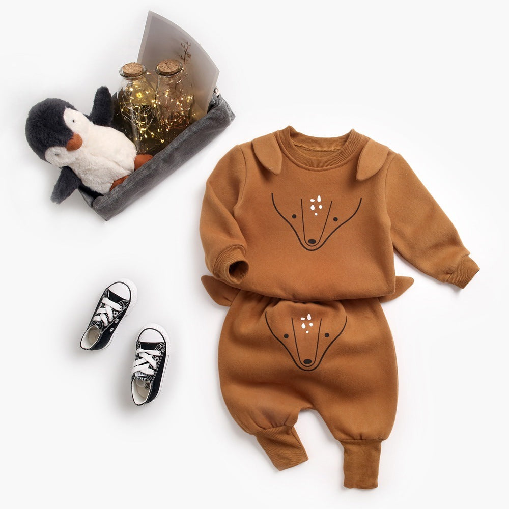 Baby Plus Velvet Sweater Suit - D&A