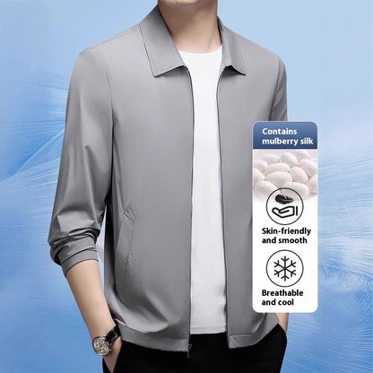 Summer Men's Light Gray Executive Jacket - D&A