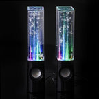 Wireless Dancing Water Speaker LED Light Fountain Speaker Home Party Black - D&A