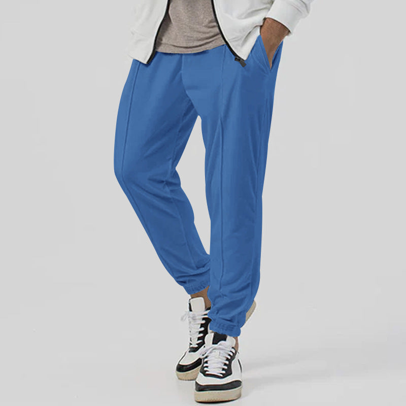 Casual Track Sweatpants Men's Loose Tappered Casual Pants Blue - D&A
