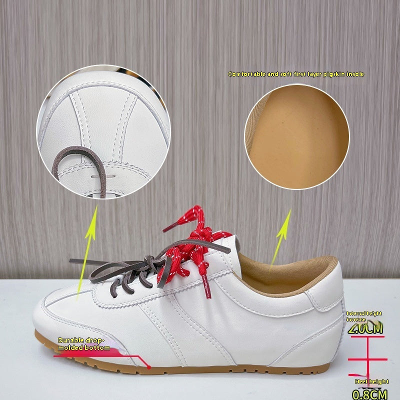 Women's Casual All-match Horse Fur White Shoes - D&A