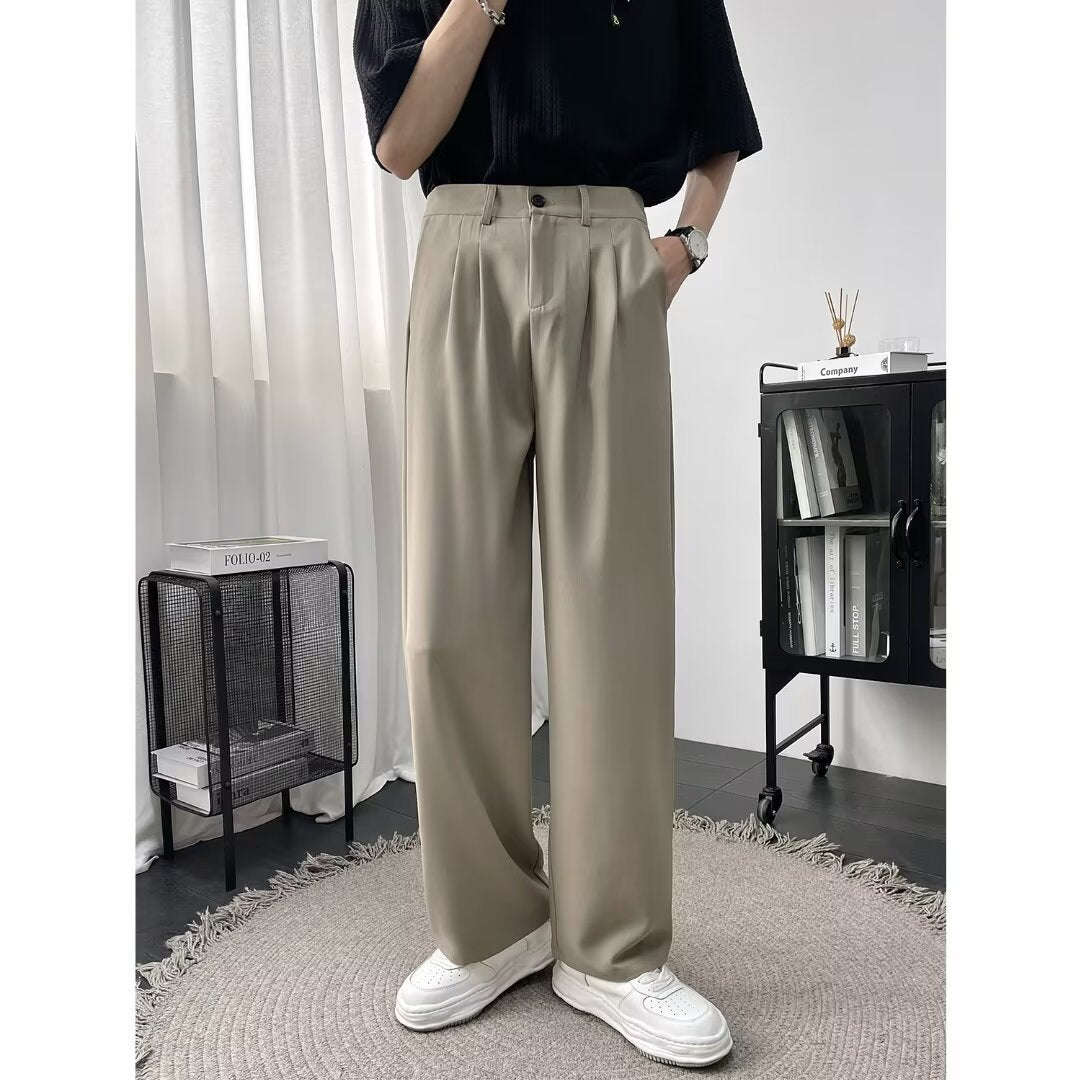 High-grade Black Weila Anti-wrinkle Suit Pants Khaki - D&A