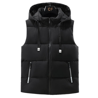Warm Thickened Solid Color Vest For Men - D&A