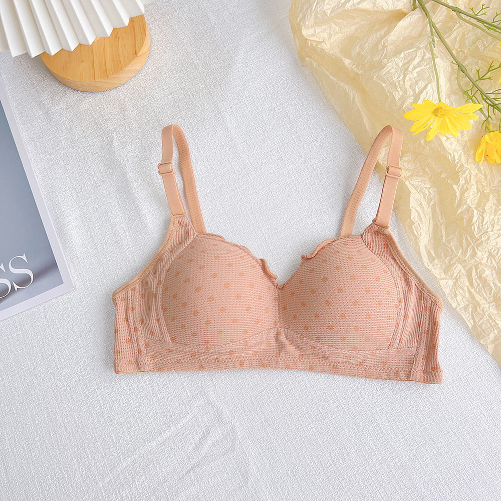Anti-slip Bra No Steel Ring Gathering Bra Khaki - D&A