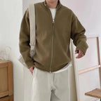 Men's Spring And Autumn Stand Collar Knitted Cardigan Jacket - D&A