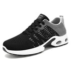 Men's Flyknit Mesh Breathable Casual Soft Sole Sneakers - D&A