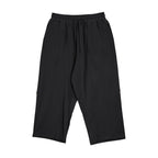 Cotton And Linen Casual Eighth Pants Black - D&A