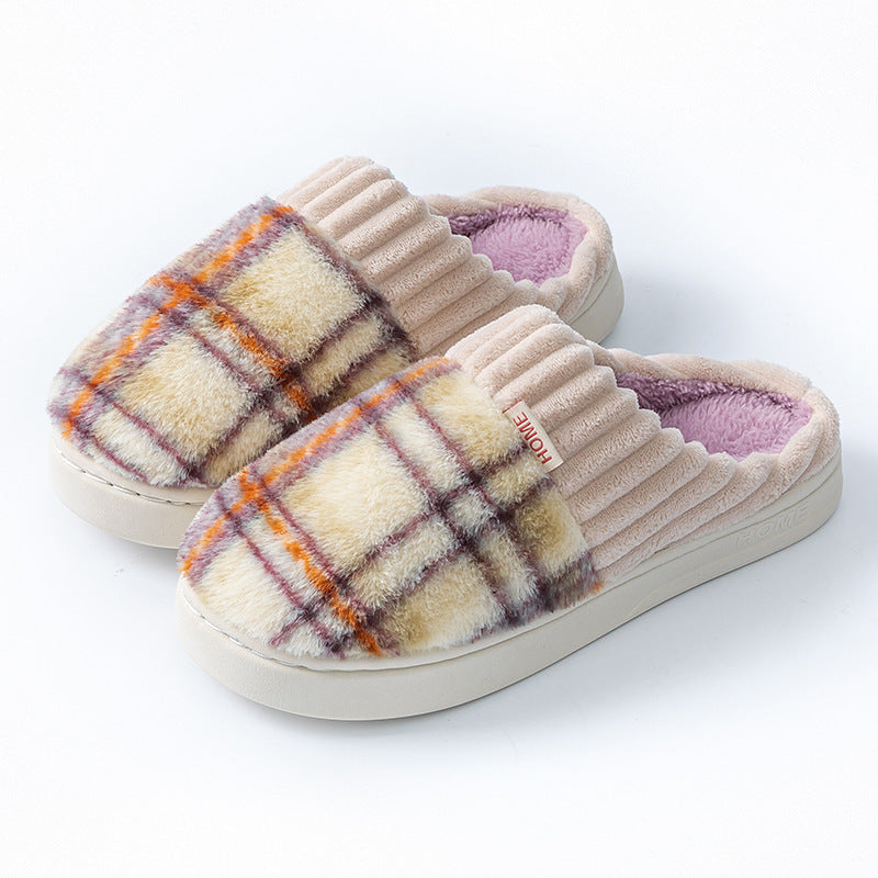 Leisure Home Comfortable Soft Cotton Slippers Purple - D&A