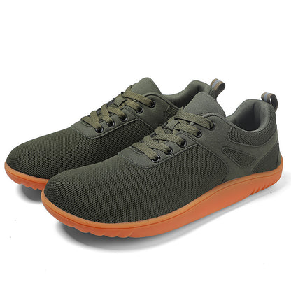 New Wide-toe Running Sports Soft Bottom Indoor Bare Feet Casual Shoes Flying Woven Breathable Mesh Shoes - D&A