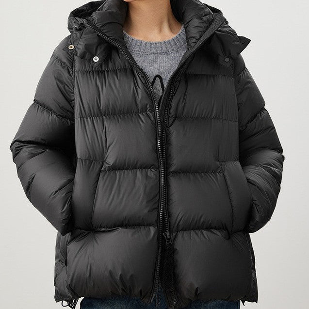 Detachable Cap Down Jacket Women's Short Winter - D&A