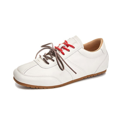 Women's Casual All-match Horse Fur White Shoes - D&A