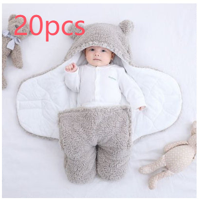 Baby Quilted Sleeping Bag Wrapper Grey 20pcs - D&A